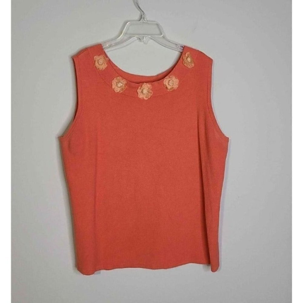 Larry Levine Womens Sleeveless Stretch Top Size 2X